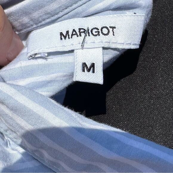 Marigot Amboise Short Pajama Set Sky Blue Striped Size Medium 100% Cotton Summer - Picture 5 of 13